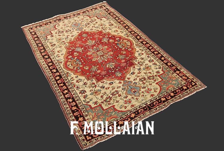 Teppich Persischer Antiker Kashan Mohtasham n°:42579629
